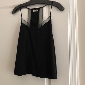 Free people black silk tank